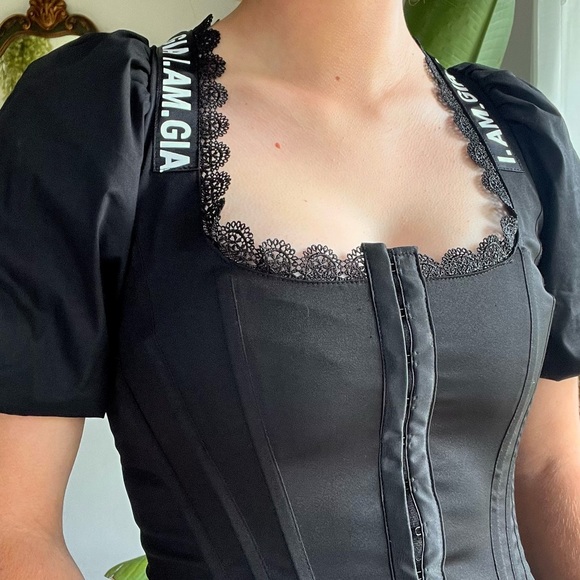 Black I.AM.GIA Chelsey Corset Top - Picture 5 of 11